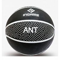 Мяч баск. INGAME Ant №7 чёрно-серый
