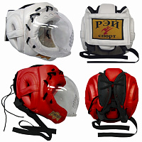 Шлем для Косика-каратэ Кристалл-1, на шнуровке, искожа и кожа Ш31ИКШ 