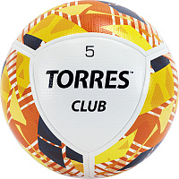 Мяч футб. "TORRES Club" F320035 р.5 10пан. PU гибрид сшив, беж-оранж-сер